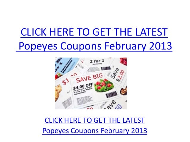 Popeyes Discount codes February 2013 - Printable Popeyes Discount coupons image about Popeyes Printable Application identified as Popeyes Discount codes February 2013 - Printable Popeyes Discount coupons